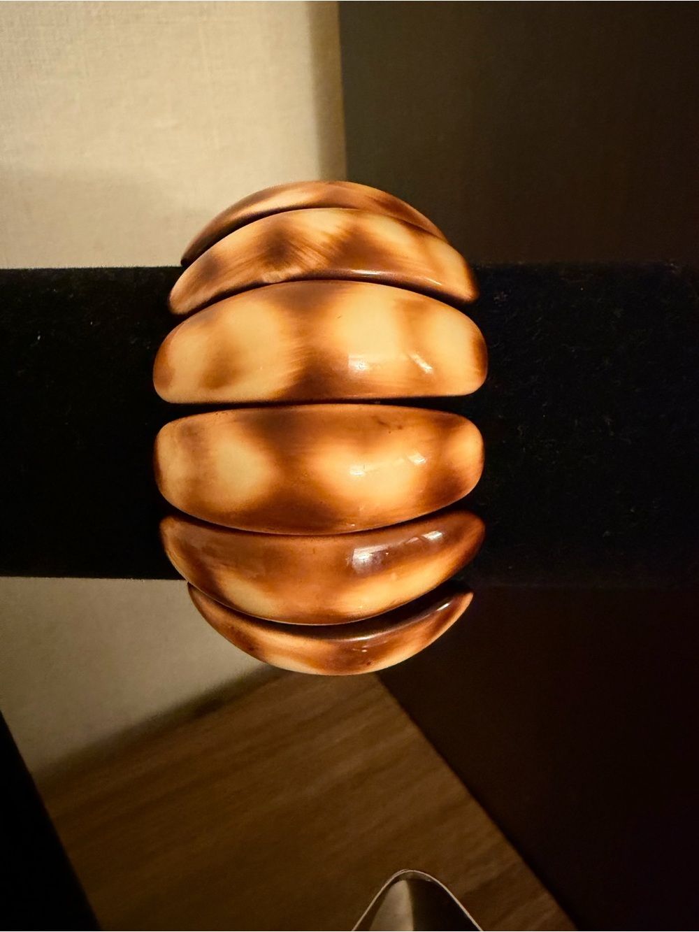Brown Resin Segment Bangle Bracelet - Women Jewelry
